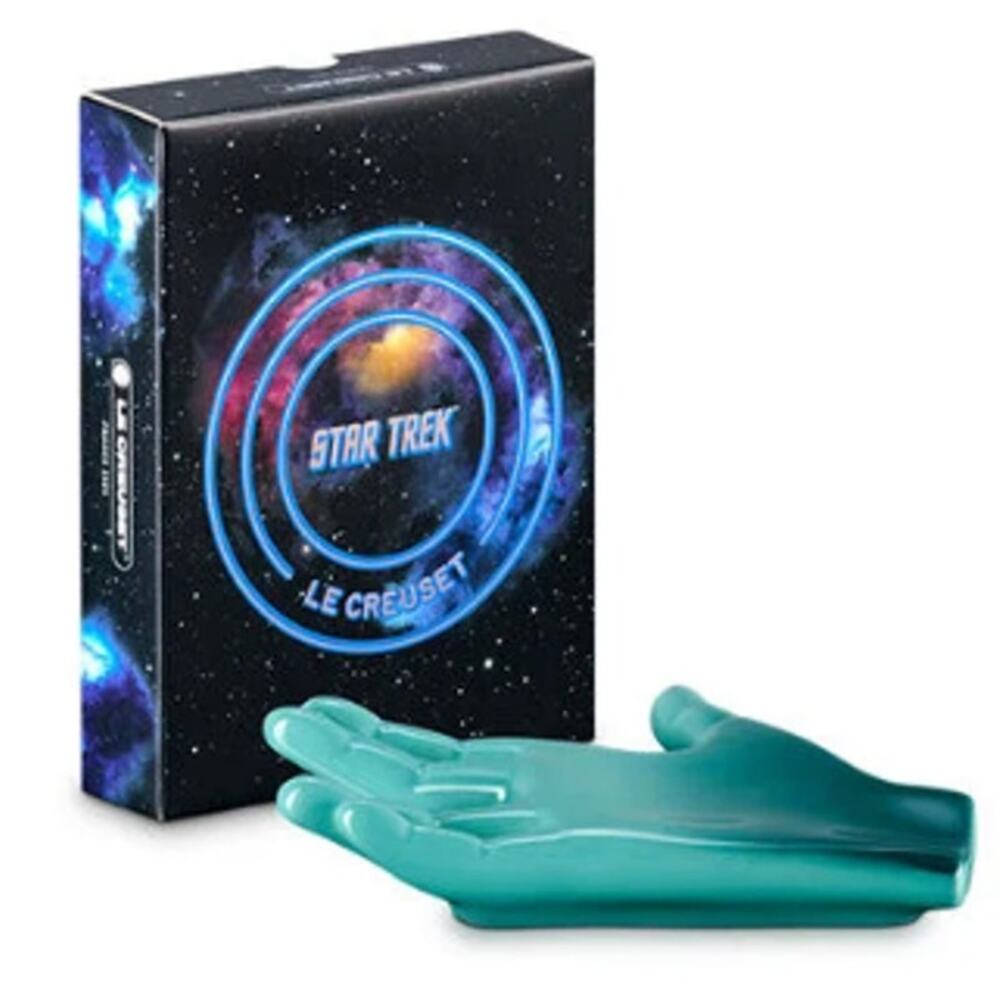 Le Creuset Star Trek Live Long & Prosper Vulcan Salute Spoon Rest NEW in Box